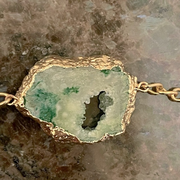 Custom-made druzy stone bracelet